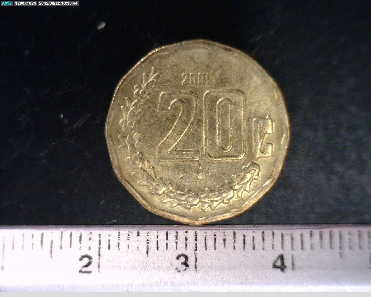 20 Centavos Bronce Aluminio 2009 · Reverso