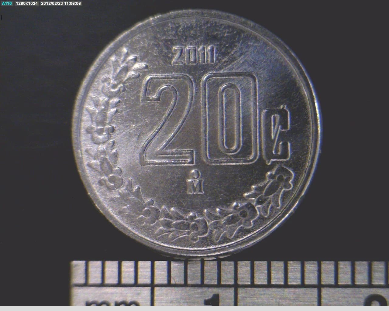 20 Centavos Acero inoxidable 2011 · Reverso