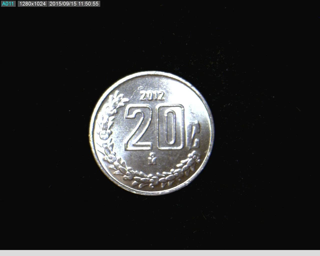 20 Centavos Acero inoxidable 2012 · Reverso