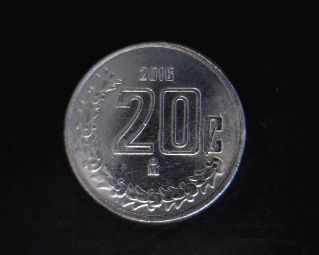 20 Centavos Acero inoxidable 2016 · Reverso