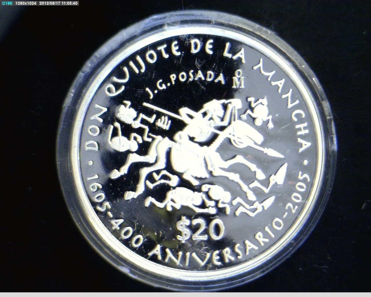 20 Pesos 80 Aniversario del Banco de México 2005 · Reverso