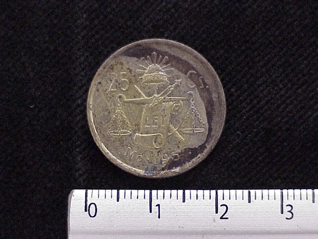 25 Centavos Plata 1952 (reverso)