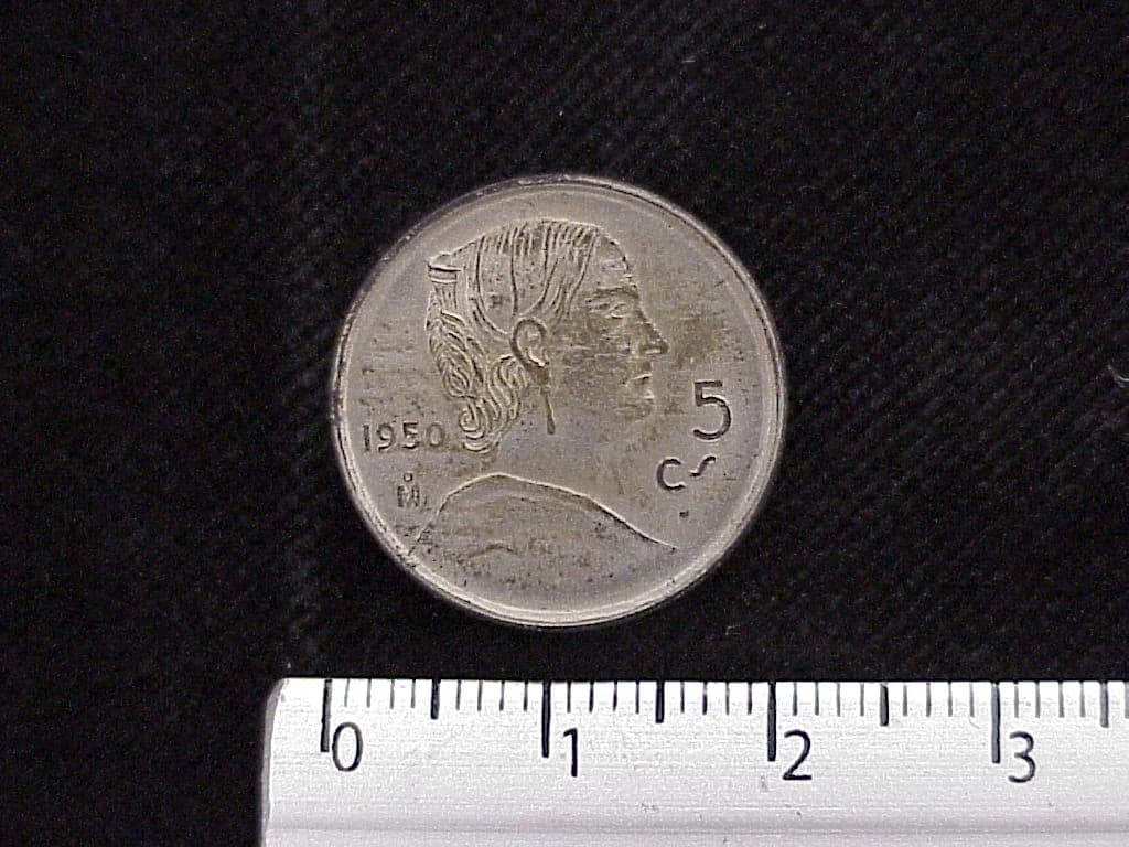5 Centavos Cuproníquel 1950 (reverso)