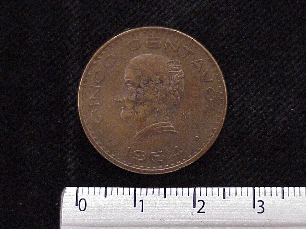 5 Centavos Cobre 1954 (reverso)