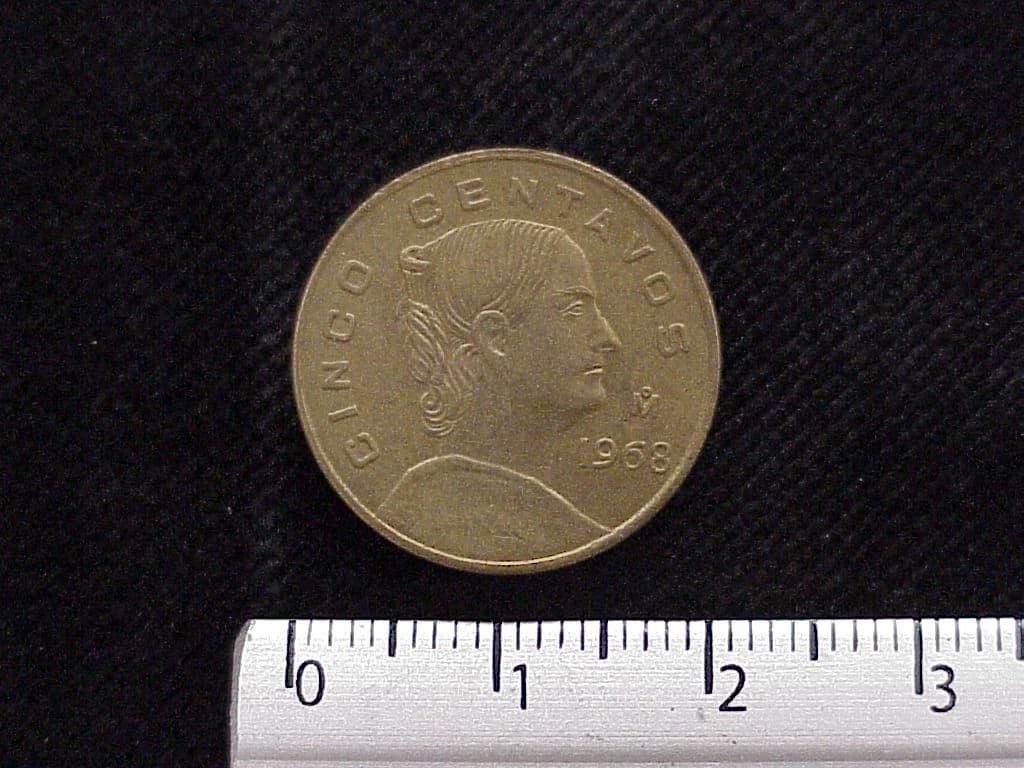 5 Centavos Cobre 1968 (reverso)