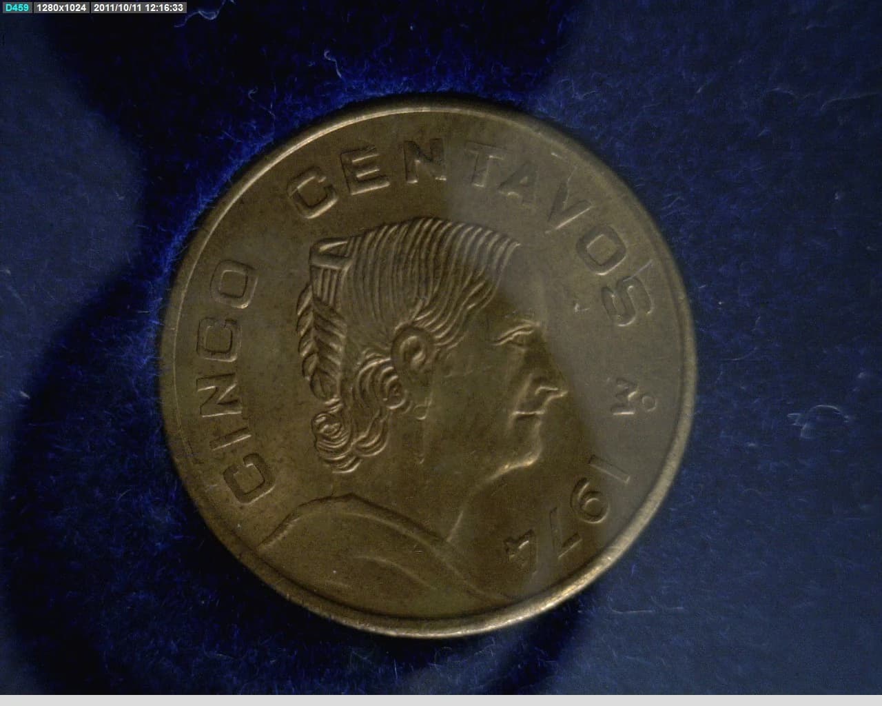 5 Centavos Latón 1974 (reverso)