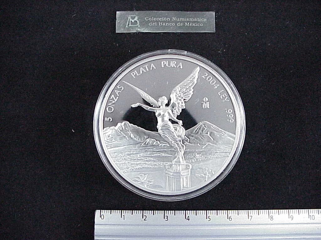 5 Onza Libertad Plata 2004 Proof · Reverso