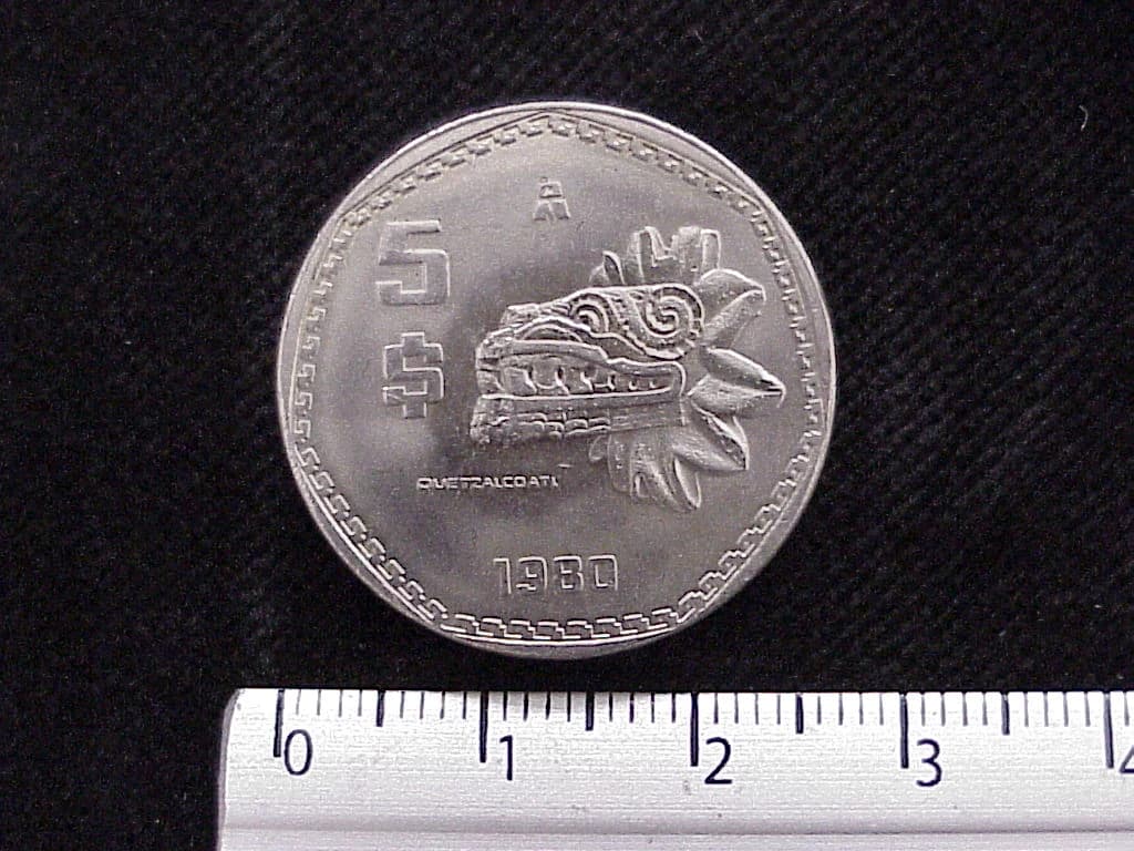 5 Pesos Cuproníquel 1980 (reverso)
