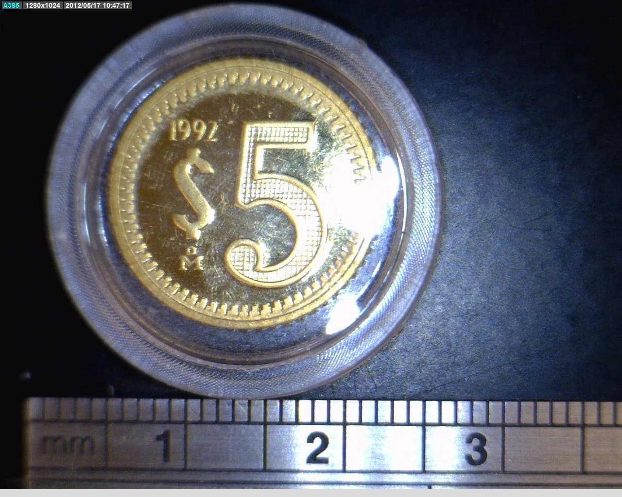 5 Bronce Aluminio 1992 . Inventario Banxico 18739 (reverso)