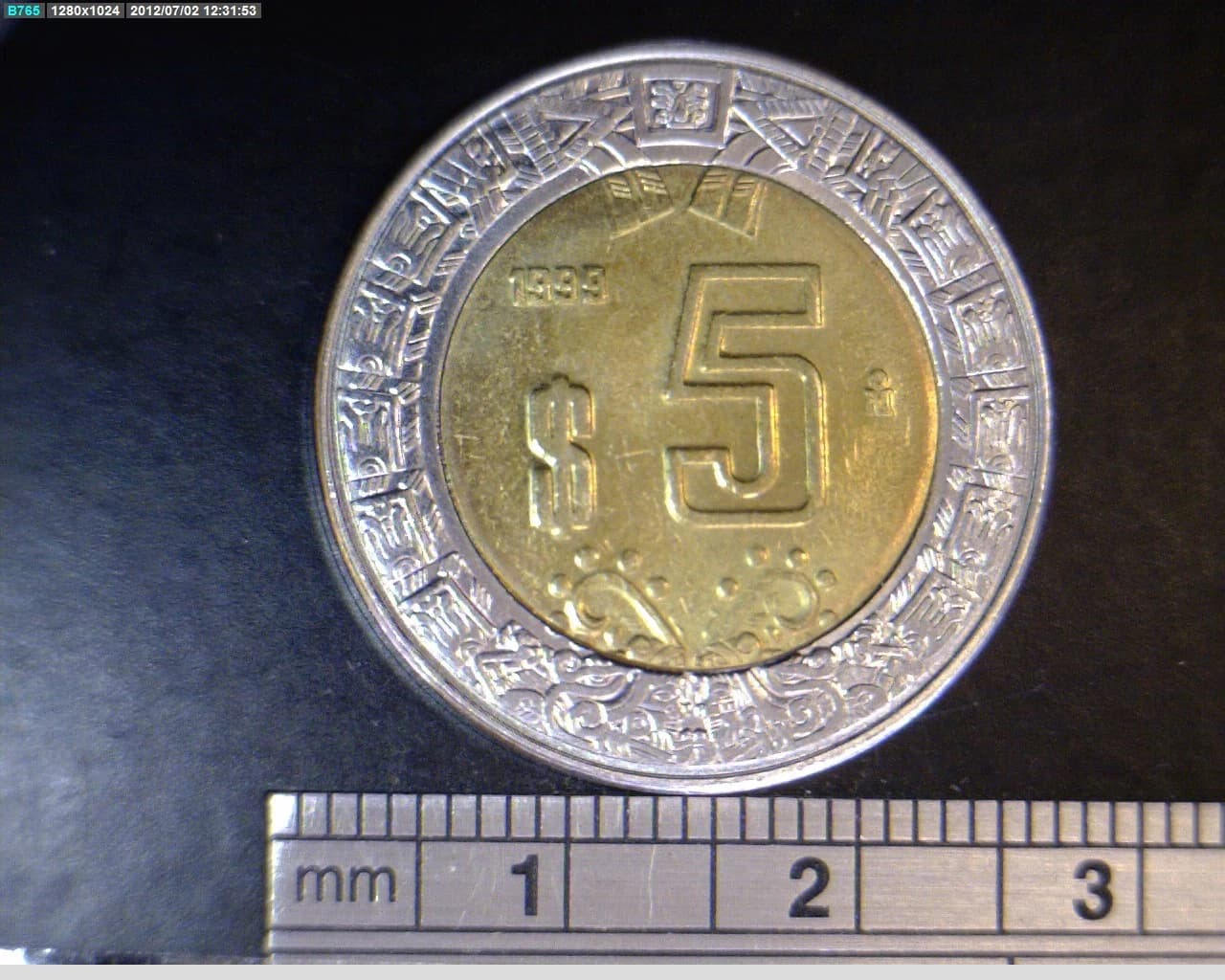 5 Bimetálica 1999 . Inventario Banxico 20229 (reverso)