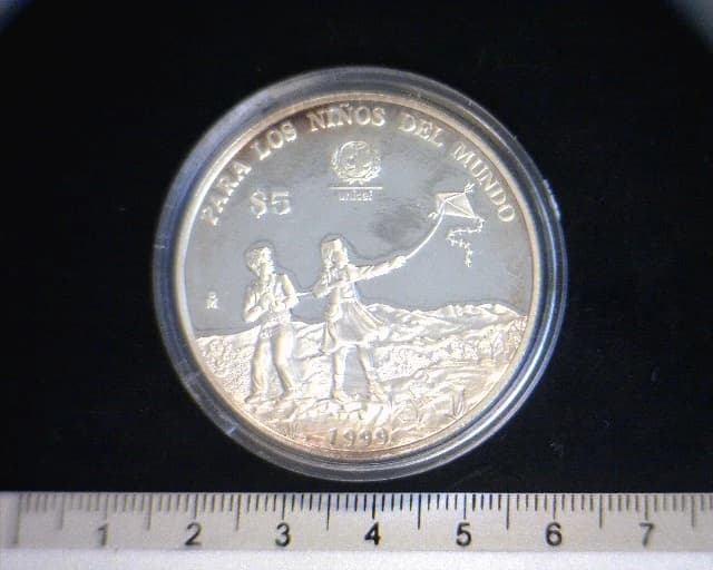 5 Pesos Segundo Milenio, Historia de México 1999 · Reverso