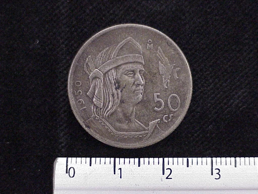 50 Centavos Plata 1950 (reverso)