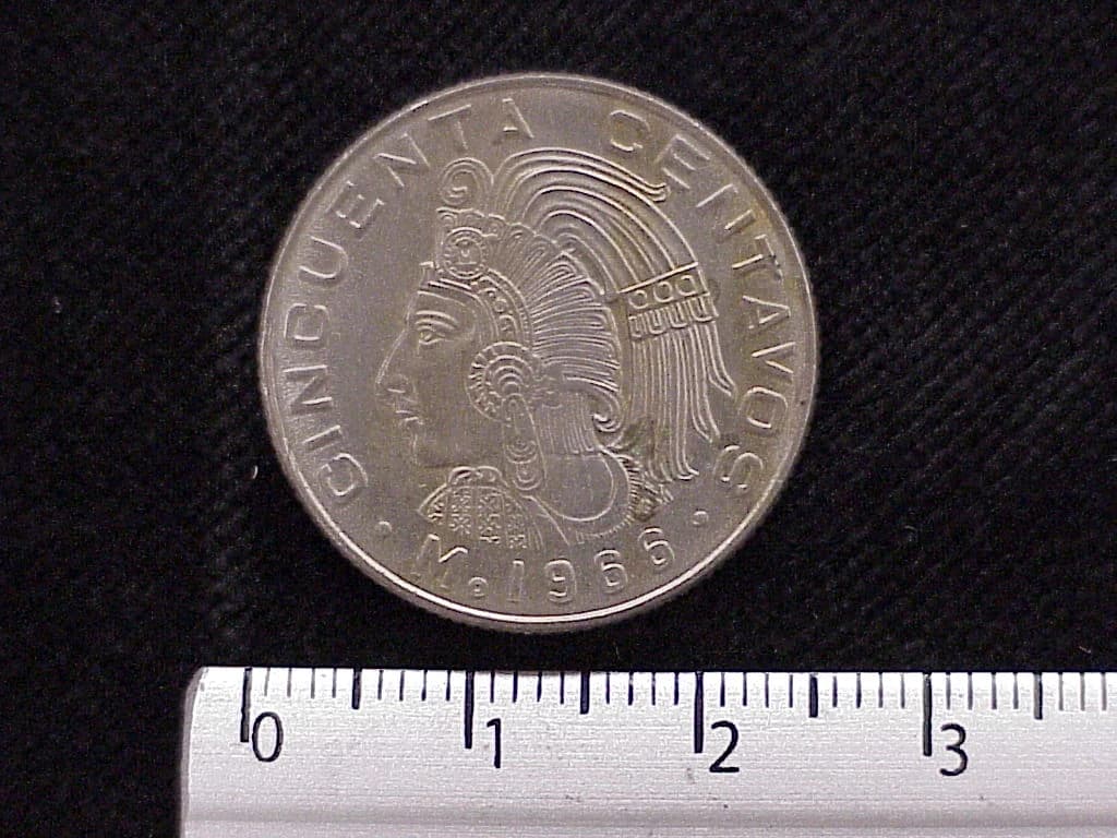 50 Cuproníquel 1966 . Inventario Banxico 11900 (reverso)