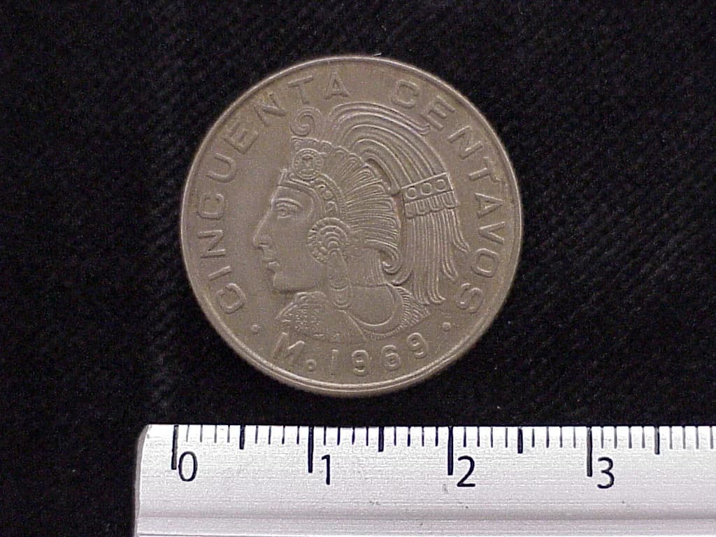 50 Cuproníquel 1969 . Inventario Banxico 11910 (reverso)