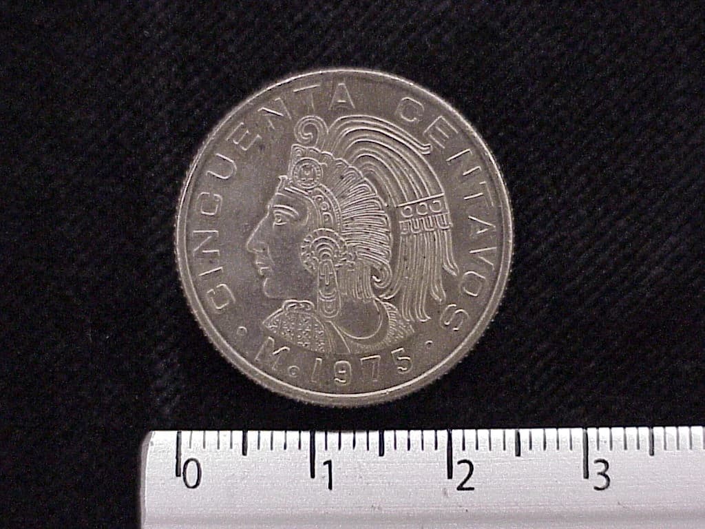 50 Cuproníquel 1975 . Inventario Banxico 11932 (reverso)