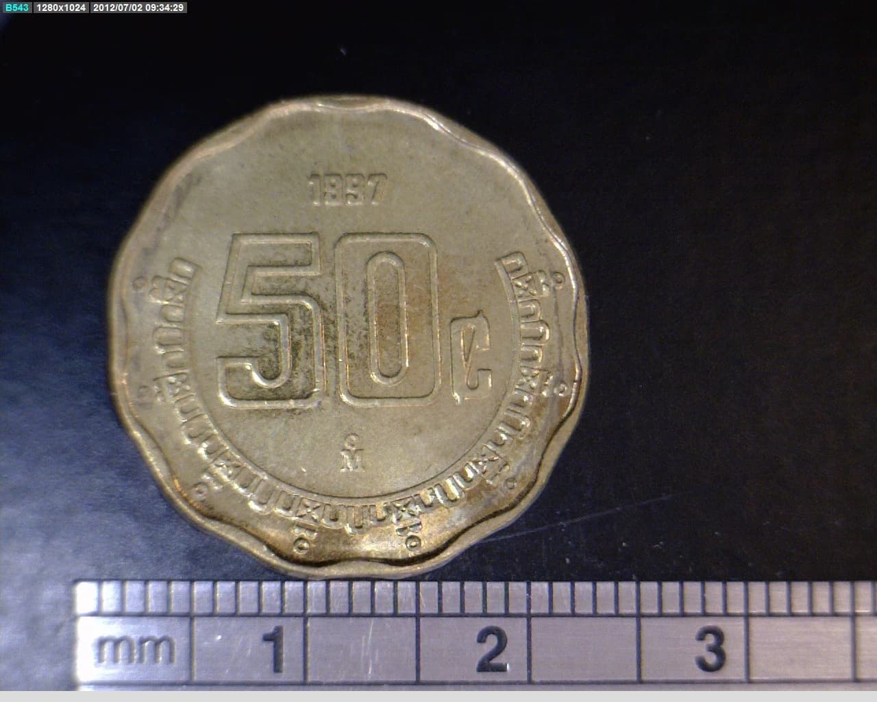 50 Bronce Aluminio 1997 . Inventario Banxico 20038 (reverso)
