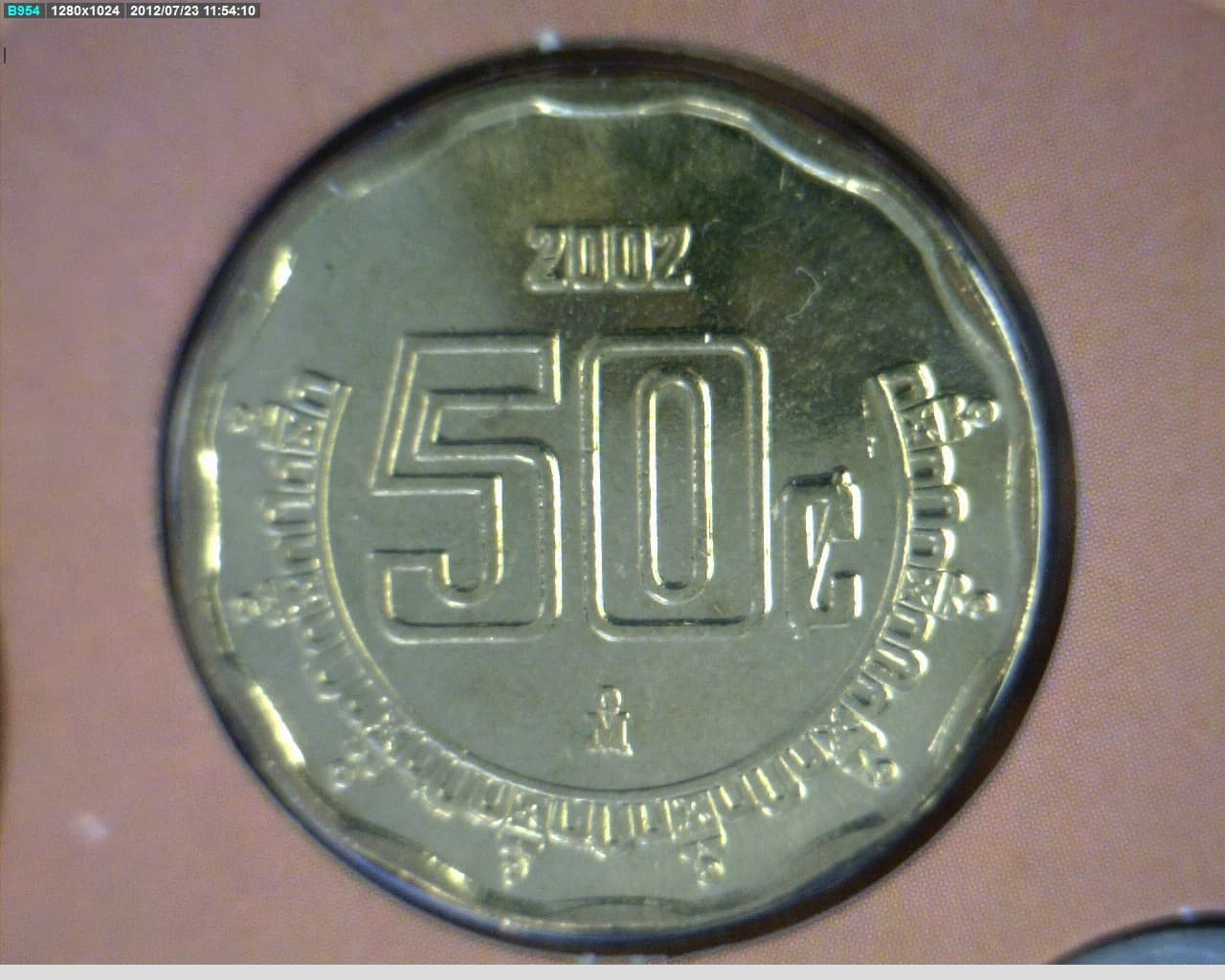 50 Centavos Bronce Aluminio 2002 · Reverso
