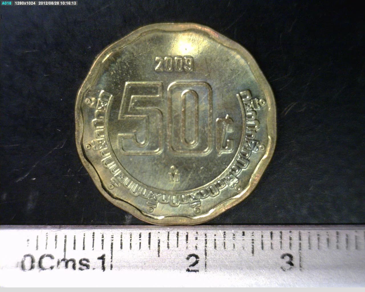 50 Centavos Bronce Aluminio 2009 · Reverso