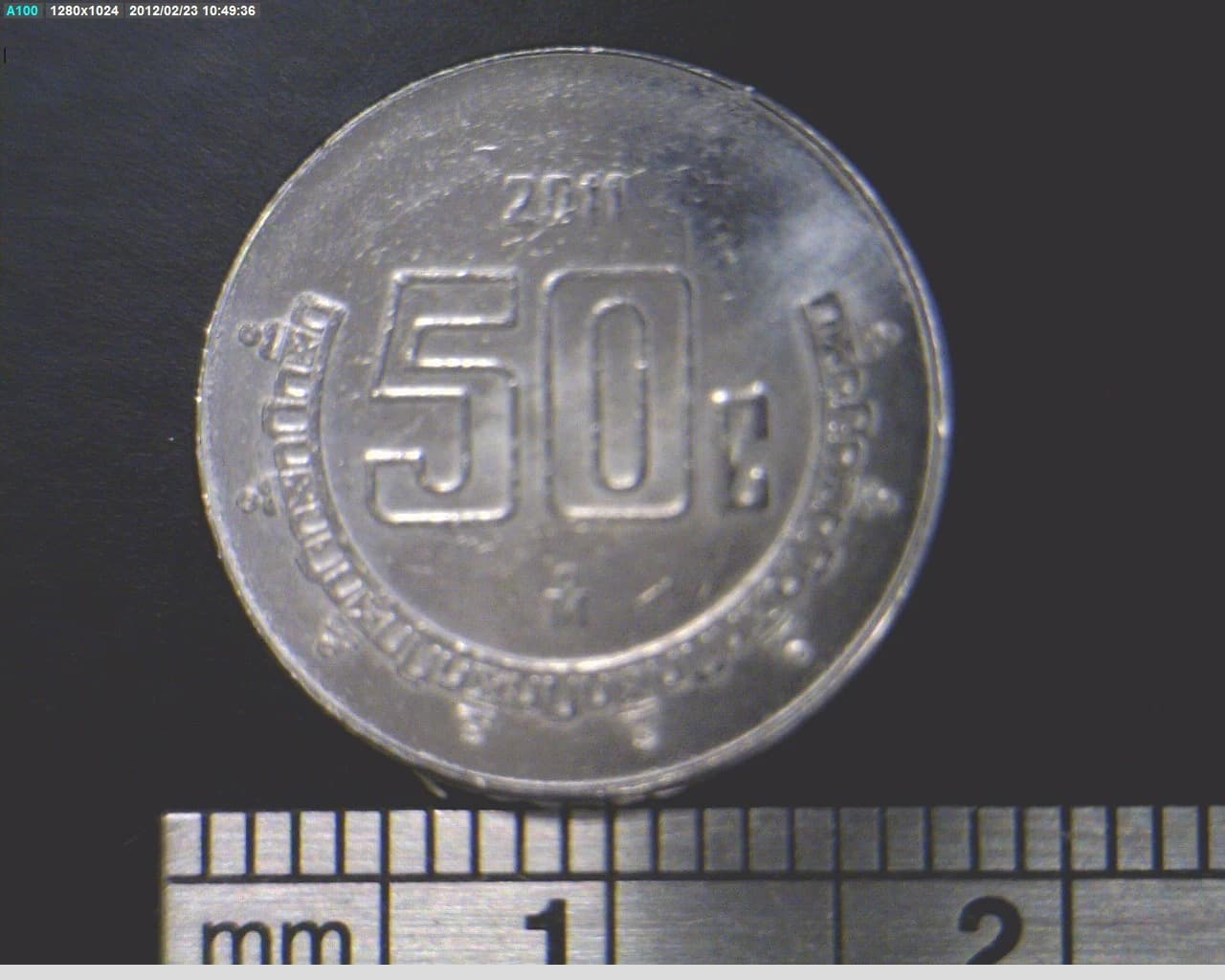 50 Centavos Acero inoxidable 2011 · Reverso