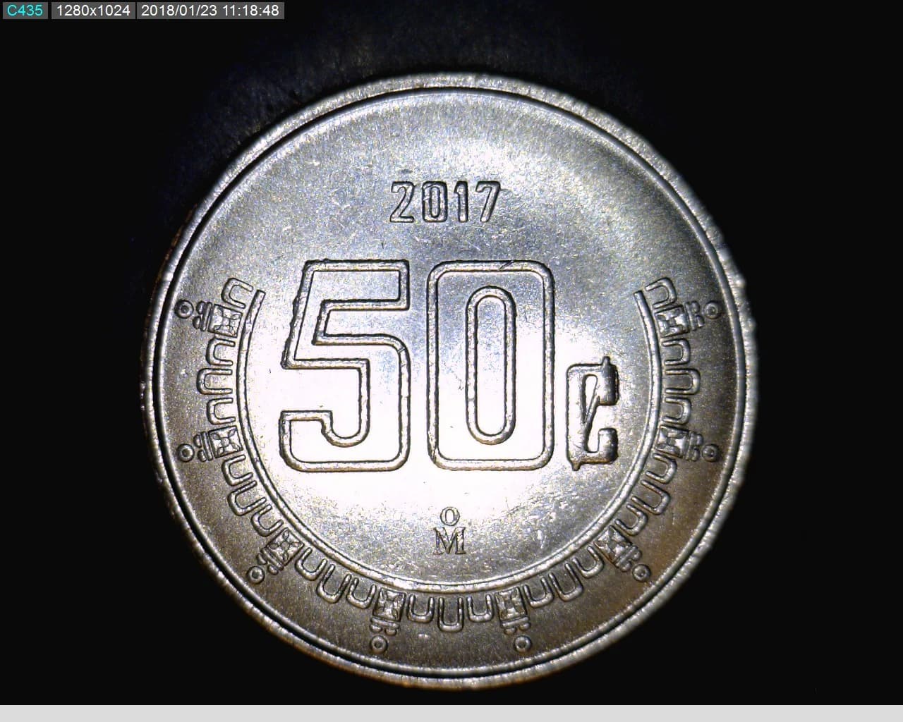 50 Acero inoxidable 2017 . Inventario Banxico 23993 (reverso)