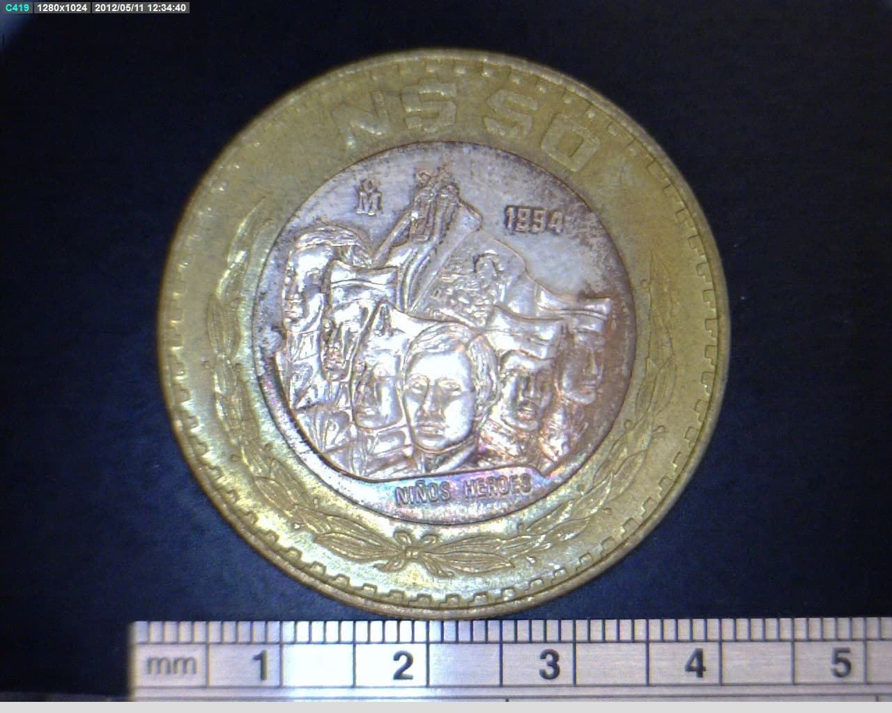 50 Bimetálica 1994 . Inventario Banxico 18583 (reverso)