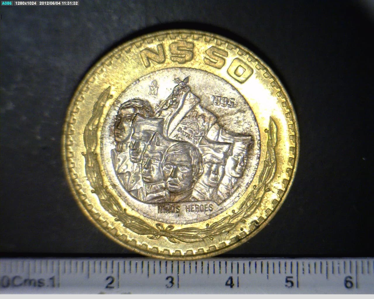 50 Bimetálica 1995 . Inventario Banxico 18970 (reverso)