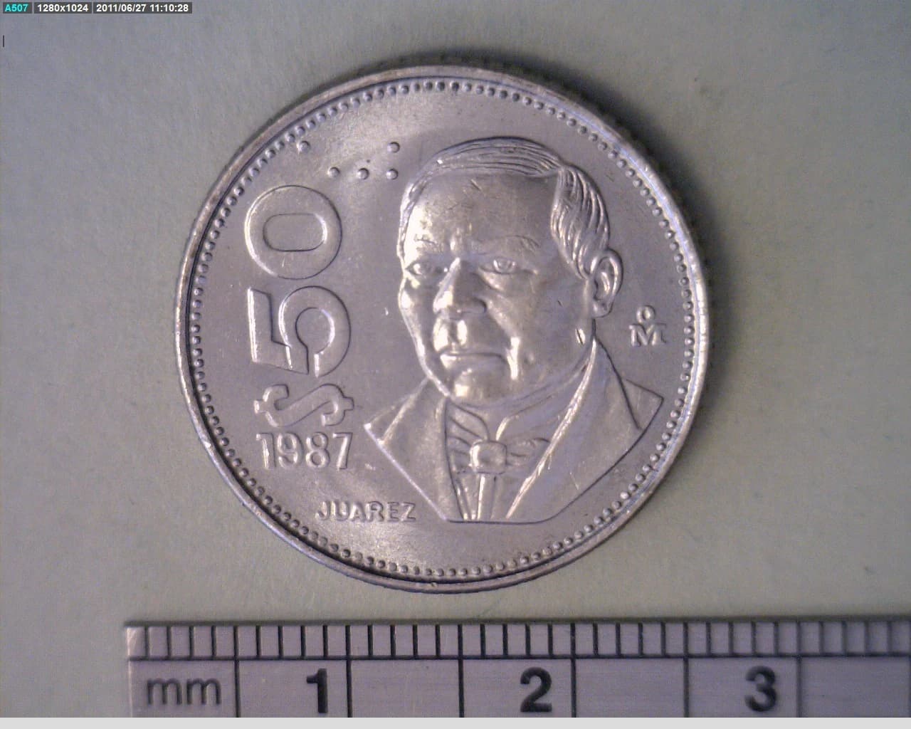 50 Pesos Cuproníquel 1987 (reverso)