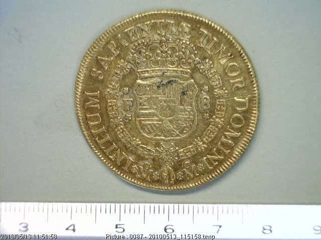 8 Escudos Felipe V Segunda Epoca 1733 · Reverso