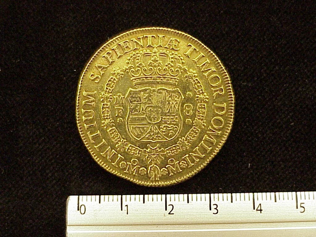 8 Escudos Felipe V Segunda Epoca 1734 · Reverso