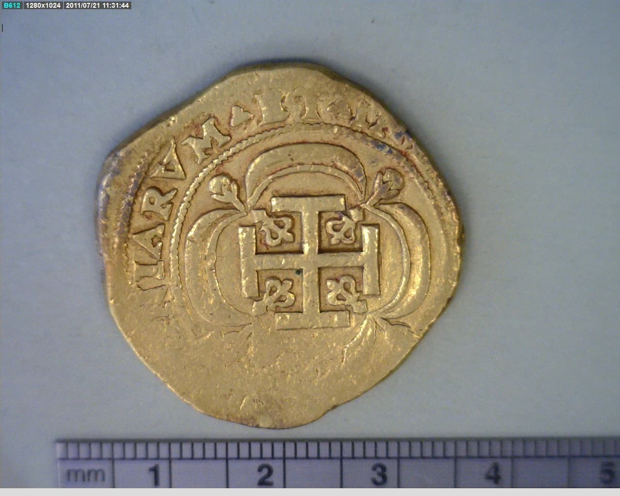 8 Escudos Luis I 1725 · Reverso