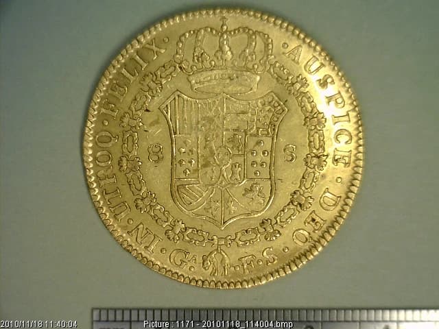 8 Escudos Realista 1821 · Reverso