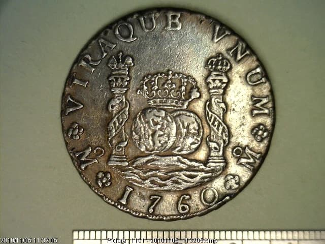 8 Reales Carlos III 1760 · Reverso