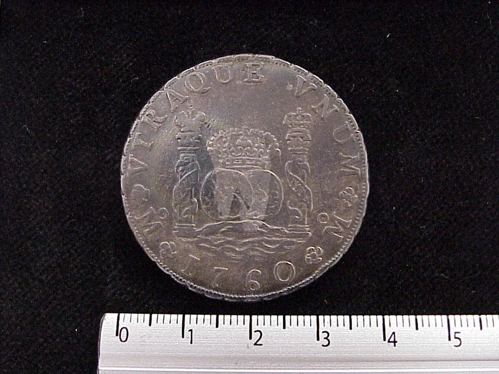 8 Reales Columnario Fernando VI Corona Imperial 1754-1760 Mo-MM (reverso 1760 inv 1142)