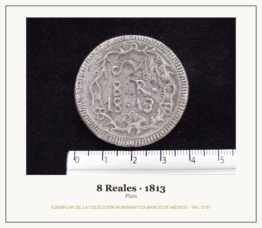 8 Reales · 1813 — Ejemplar de la Colección Numismática Banco de México, inv. 3157