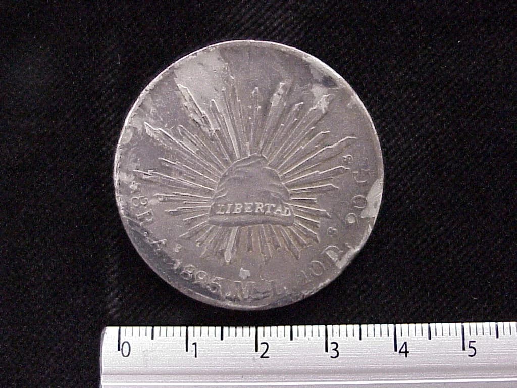 8 Plata 1895 . Inventario Banxico 5778 (reverso)