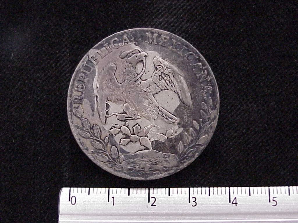 8 Plata 1887 . Inventario Banxico 7019 (reverso)
