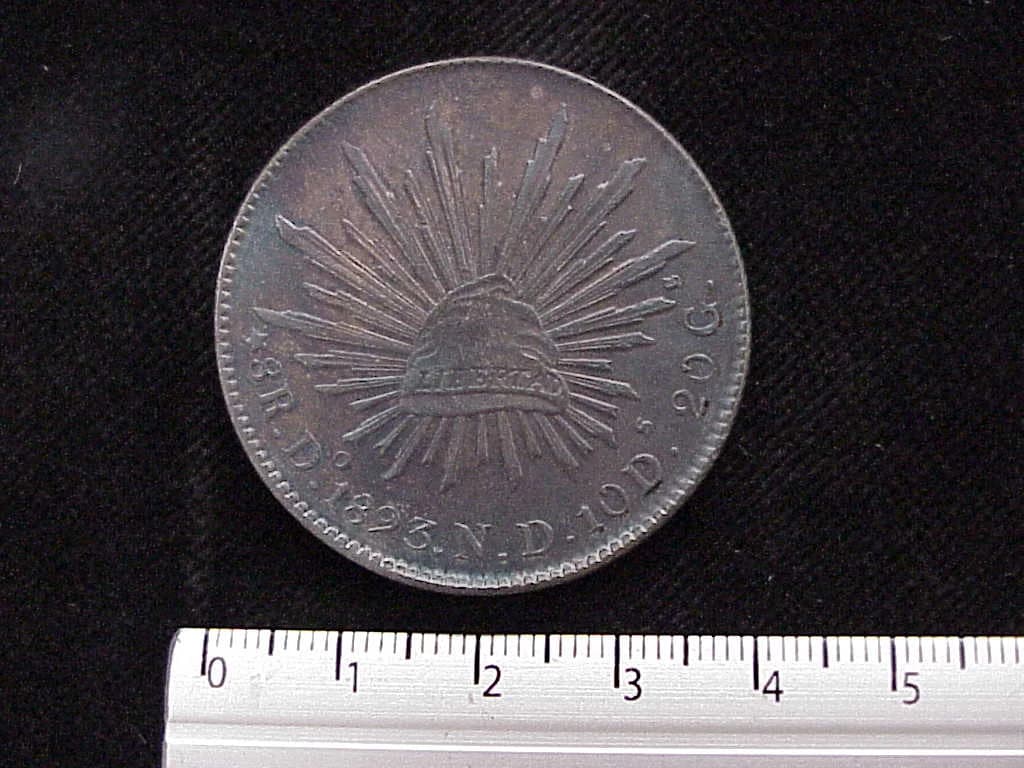 8 Plata 1893 . Inventario Banxico 7042 (reverso)