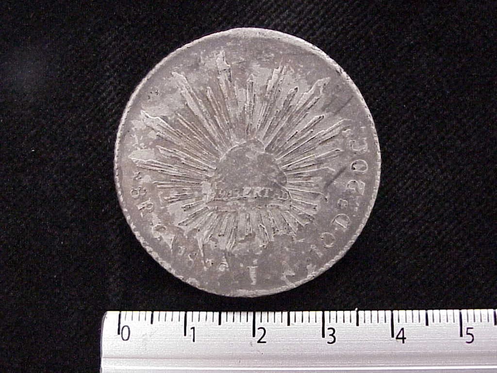 8 Plata 1879 . Inventario Banxico 7467 (reverso)