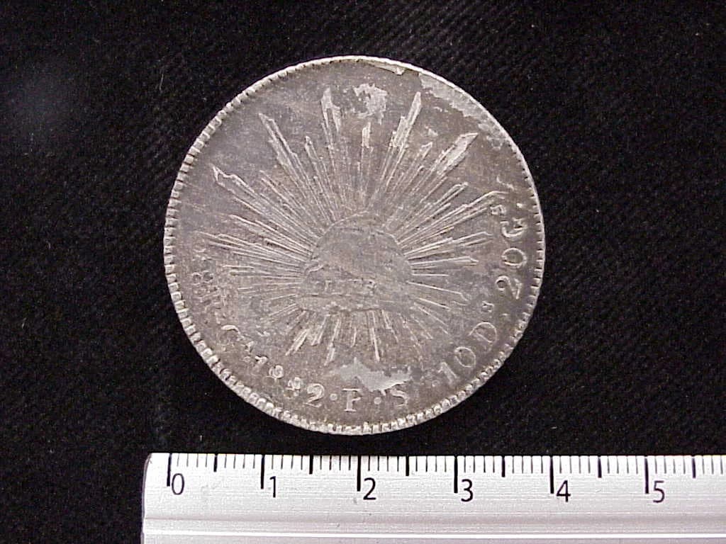 8 Plata 1882 . Inventario Banxico 7478 (reverso)