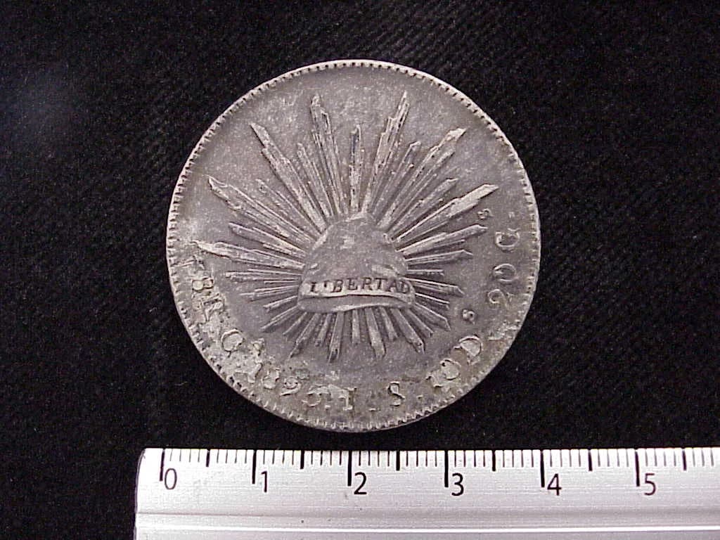 8 Plata 1895 . Inventario Banxico 7531 (reverso)