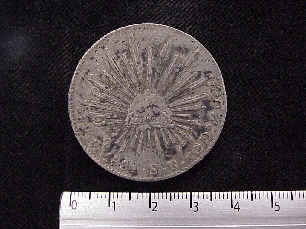 8 Plata 1881 . Inventario Banxico 8232 (reverso)