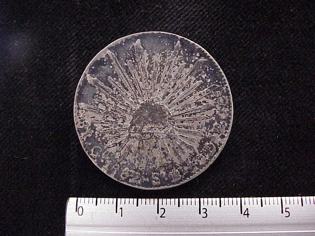 8 Plata 1882 . Inventario Banxico 8235 (reverso)
