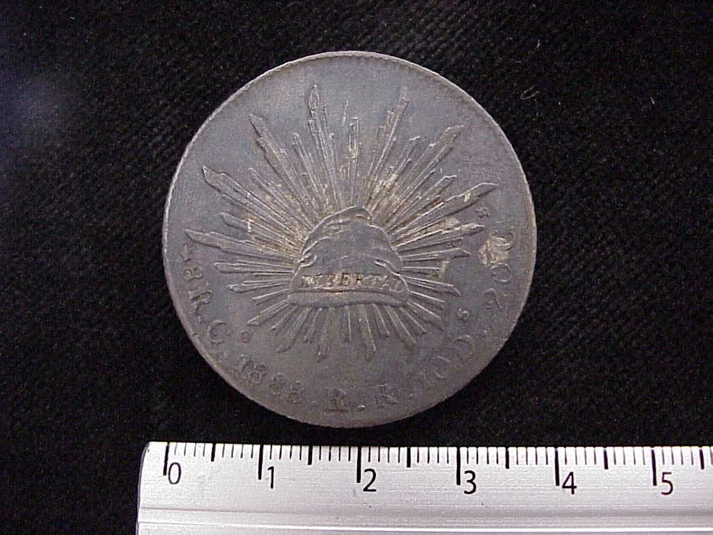 8 Plata 1888 . Inventario Banxico 8261 (reverso)