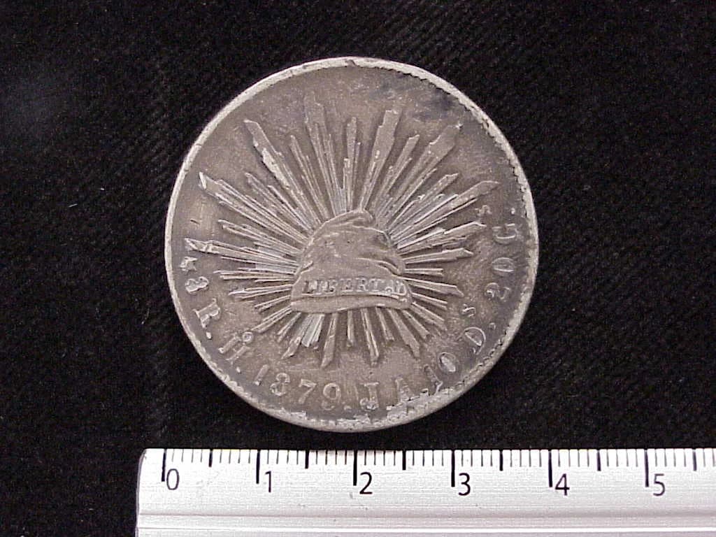 8 Plata 1879 . Inventario Banxico 9191 (reverso)