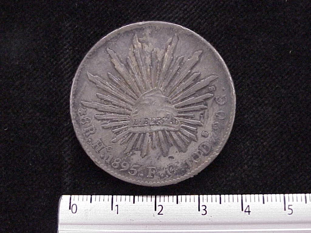 8 Plata 1895 . Inventario Banxico 9245 (reverso)