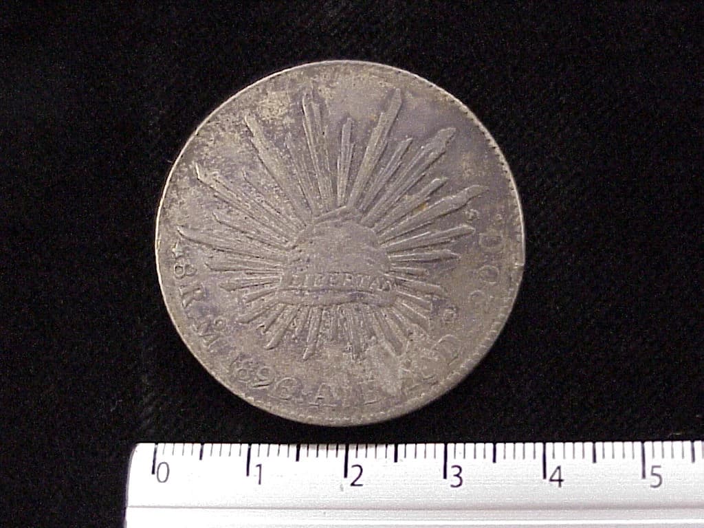 8 Plata 1896 . Inventario Banxico 4476 (reverso)