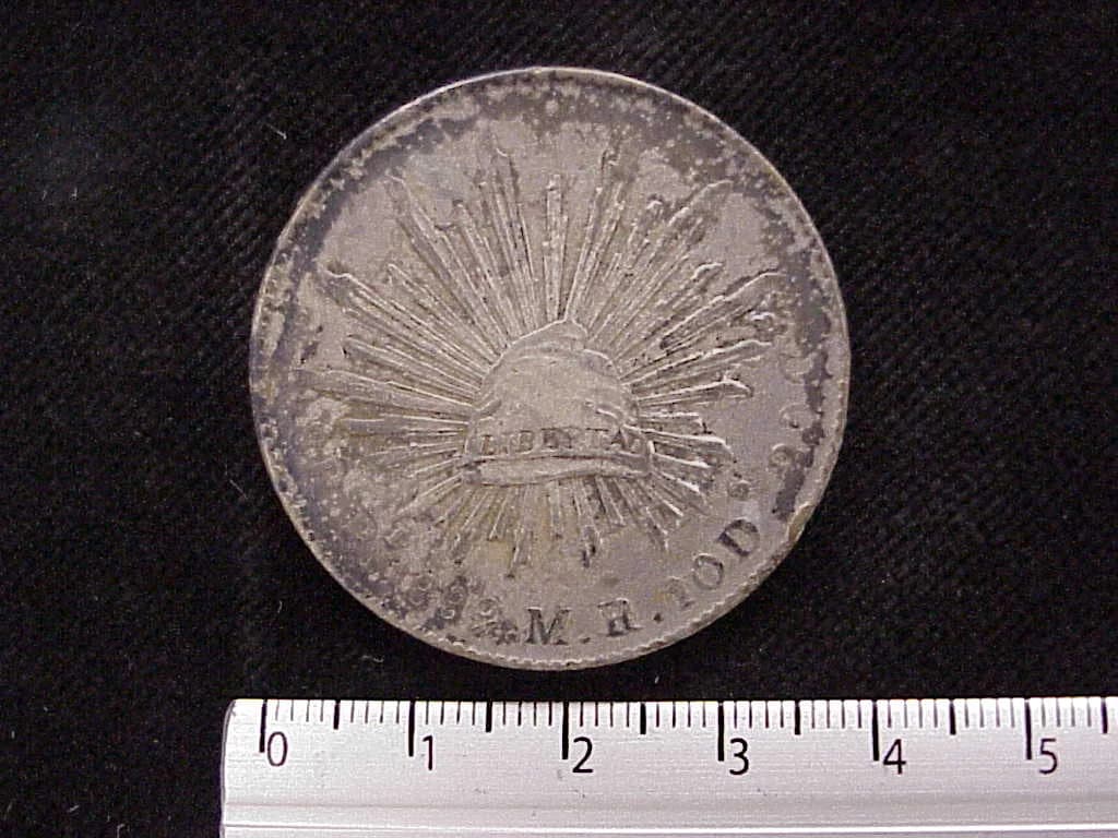 8 Plata 1889 . Inventario Banxico 9688 (reverso)