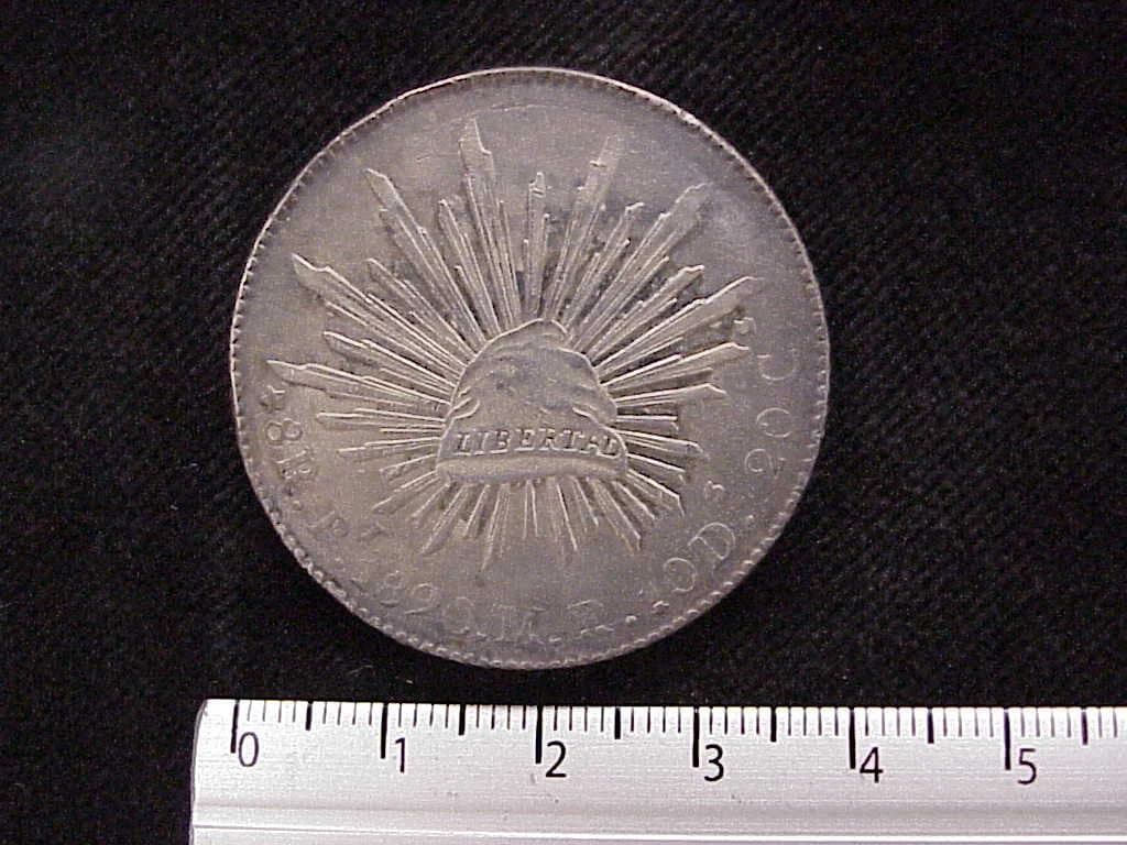 8 Plata 1890 . Inventario Banxico 9691 (reverso)