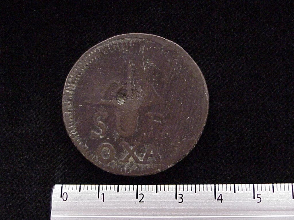 8 Reales SUD OXA Oaxaca 1814 (reverso ejemplar 3594)