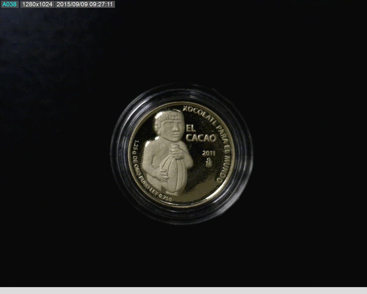 El cacao, 1.25 g 2011 Proof · Reverso